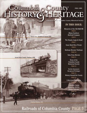 Railroads of Columbia County PAGE 3 - Columbia County Historical ...