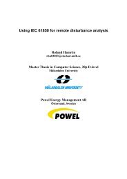 Using IEC 61850 for remote disturbance analysis