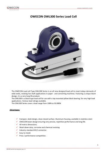 OWECON OWL300 Series Load Cell - Owecon.com