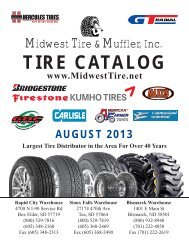 TIRE CATALOG - Midwest Tire & Muffler, Inc.