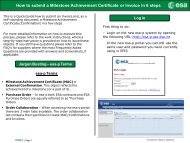 How to submit a Milestone Achievement Certificate or ... - esa-p