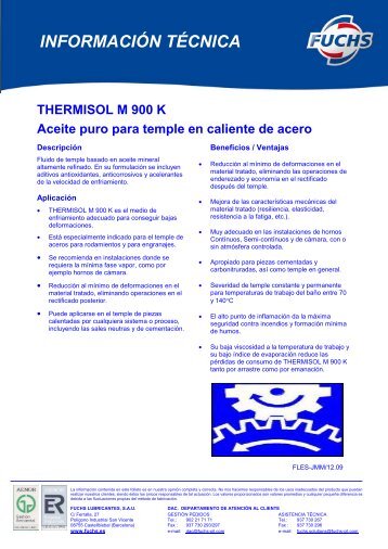thermisol m 900 k - fuchs lubricantes