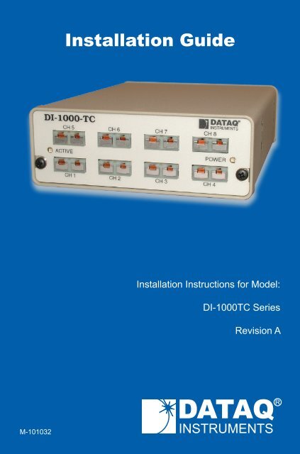 Installation Guide - DATAQ Instruments