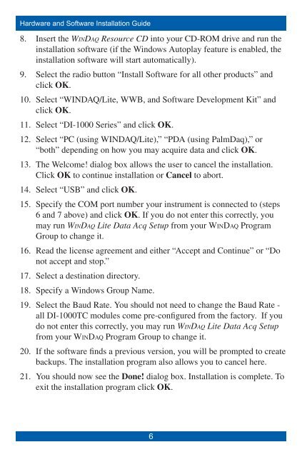 Installation Guide - DATAQ Instruments