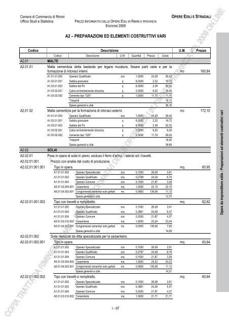 PREZZI INFORMATIVI DELLE OPERE EDILI IN RIMINI E ...