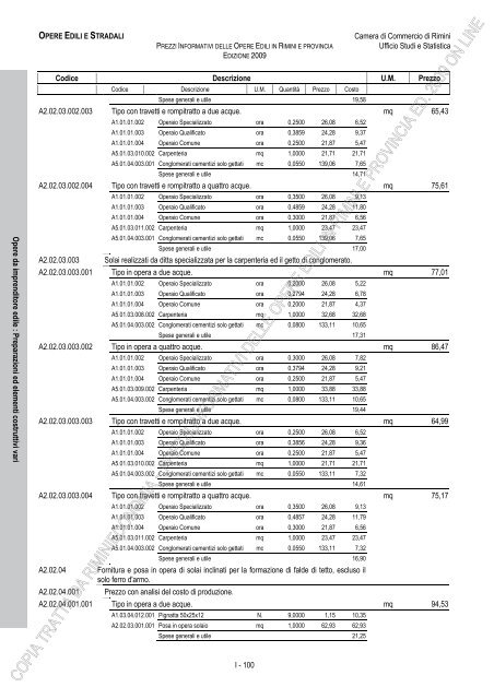 PREZZI INFORMATIVI DELLE OPERE EDILI IN RIMINI E ...