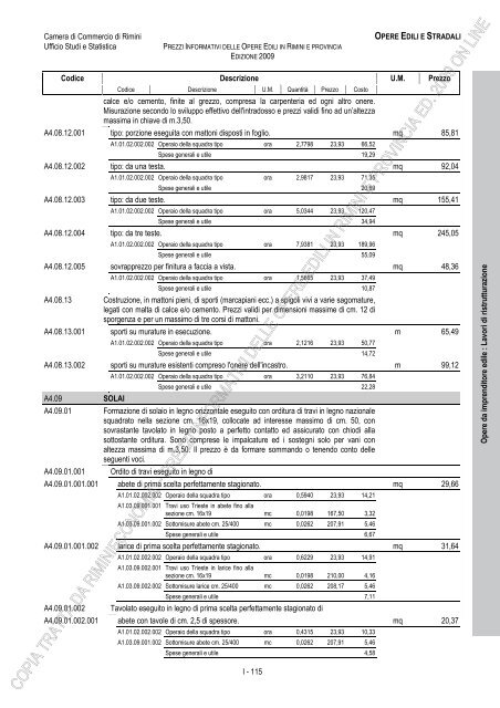 PREZZI INFORMATIVI DELLE OPERE EDILI IN RIMINI E ...