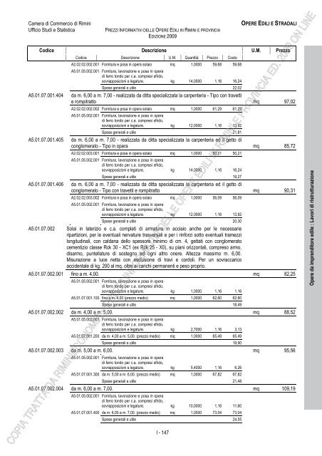 PREZZI INFORMATIVI DELLE OPERE EDILI IN RIMINI E ...