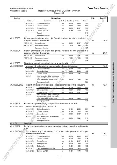 PREZZI INFORMATIVI DELLE OPERE EDILI IN RIMINI E ...