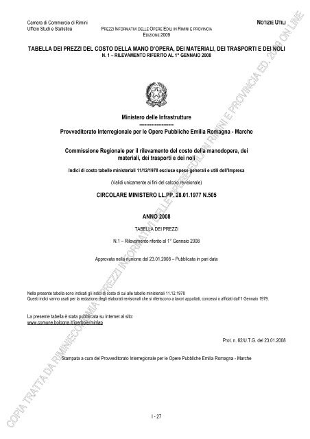 PREZZI INFORMATIVI DELLE OPERE EDILI IN RIMINI E ...