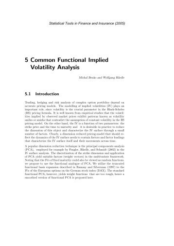 5 Common Functional Implied Volatility Analysis - Statistik - HU Berlin