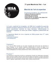 MarchÃ© de l'art et expertise - IESA