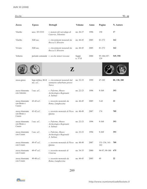 autori - Portale Numismatico dello Stato