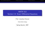 MATH 312 Section 2.4: Exact Differential Equations