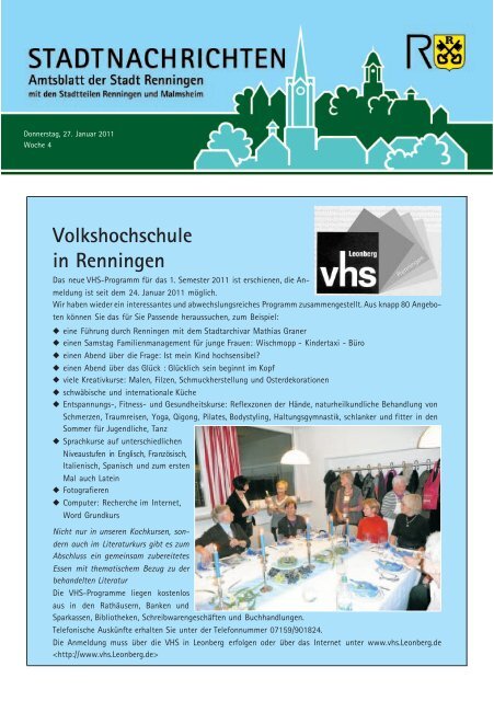 Ausgabe Nr. 04 vom 27.01.2011 - Stadt Renningen
