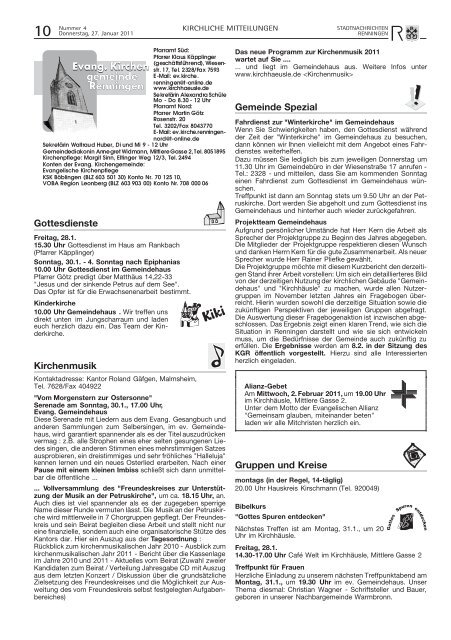 Ausgabe Nr. 04 vom 27.01.2011 - Stadt Renningen