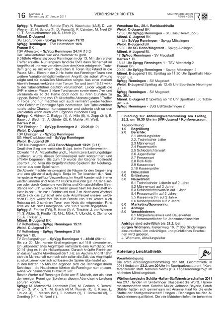 Ausgabe Nr. 04 vom 27.01.2011 - Stadt Renningen