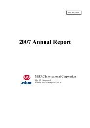 2007 Annual Report - Mitac