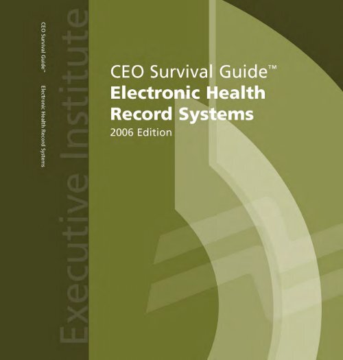 CEO Survival Guide - AHRQ National Resource Center; Health ...