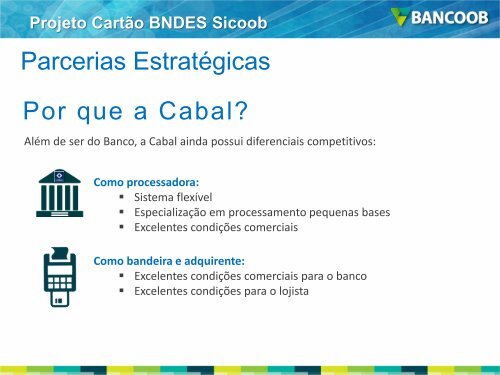 Projeto Cartão BNDES Sicoob - Abde