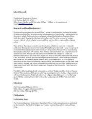 John Barwick - Cornell University Department of History