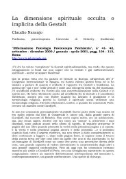 La dimensione spirituale occulta o implicita della Gestalt - Atmos