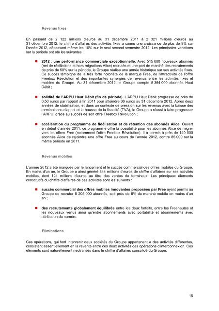 Rapport de gestion du conseil d'administration - Iliad