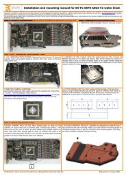 Installation and mounting manual for EK-FC 5870 ASUS V2 ... - EKWB