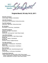 2011 Virginia Beach Results - StarQuest