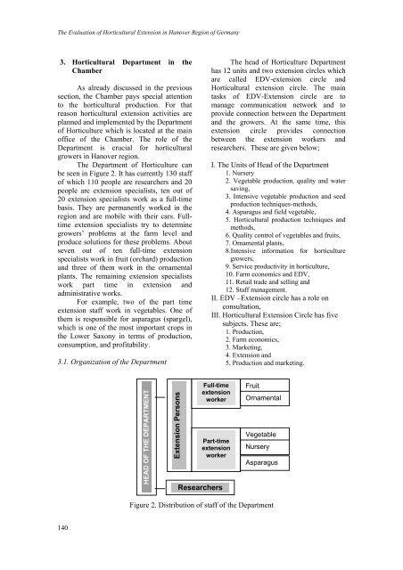 THE EVALUATION OF HORTICULTURAL EXTENSION IN ...