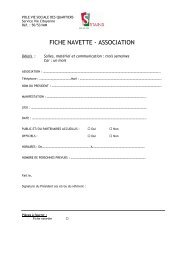 FICHE NAVETTE - ASSOCIATION - Ville de Stains