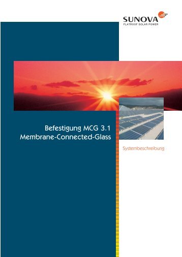 Systembeschreibung Befestigung MCG 3.1 - Sunova