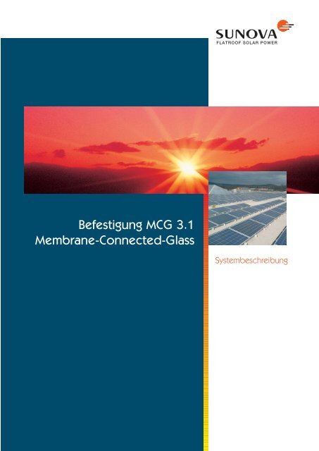 Systembeschreibung Befestigung MCG 3.1 - Sunova