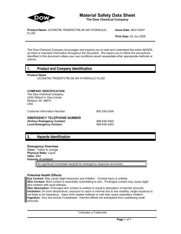 Material Safety Data Sheet - American Chemical Technologies