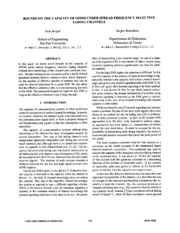 bounds on the capacity of ofdm under spread ... - IEEE Xplore