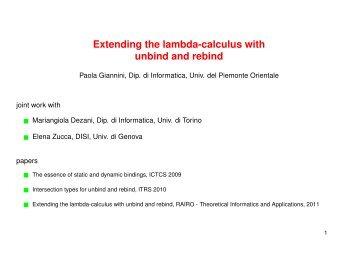 Extending the lambda-calculus with unbind and rebind