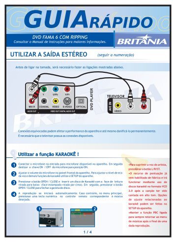 Utilizar a função KARAOKÊ - Britânia
