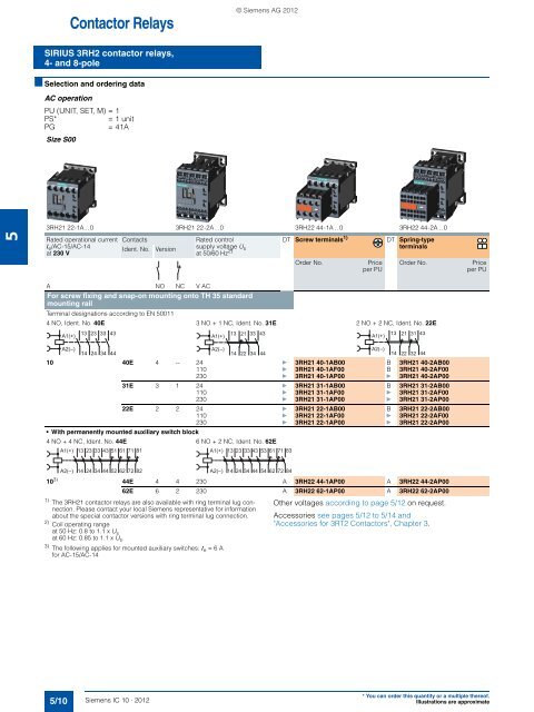 Contactor Relays