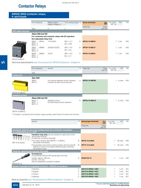 Contactor Relays