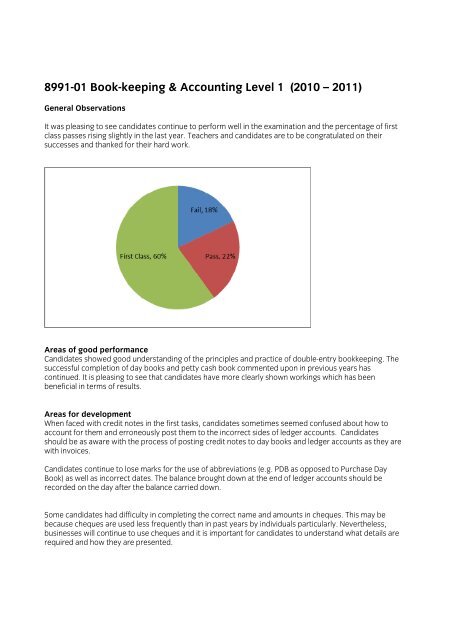 8991-01 Book-keeping & Accounting Level 1 (2010 ... - City & Guilds