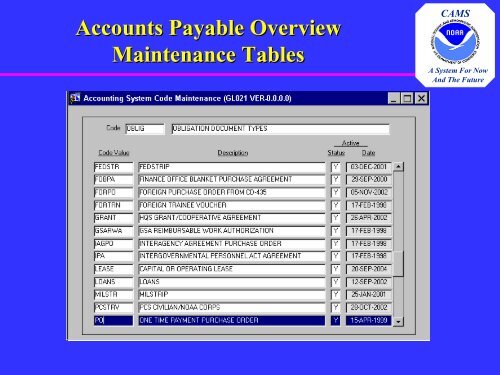 Accounts Payable Overview - NOAA