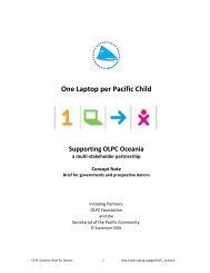 OLPC Oceania Concept Note - OLPC - One Laptop per Child