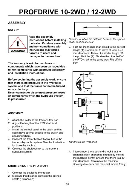 PROFDRIVE 10-2WD / 12-2WD - Farmi Forest