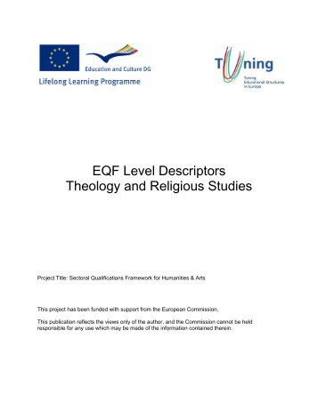 EQF Level Descriptors Theology and Religious Studies