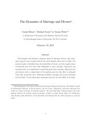 The Dynamics of Marriage and Divorce