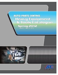 Heavy Equipment & Tools Catalogue - APC Auto Parts Centres