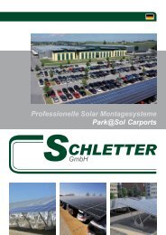 Professionelle Solar Montagesysteme Park@Sol ... - Schletter GmbH