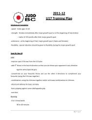 2011-12 U17 Training Plan - Judo BC