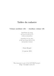 Tables du cadastre - LOCOMAT: The LORIA COLLECTION of ...
