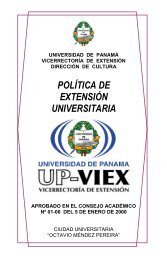 POLÃTICA DE EXTENSIÃN UNIVERSITARIA - Universidad de PanamÃ¡